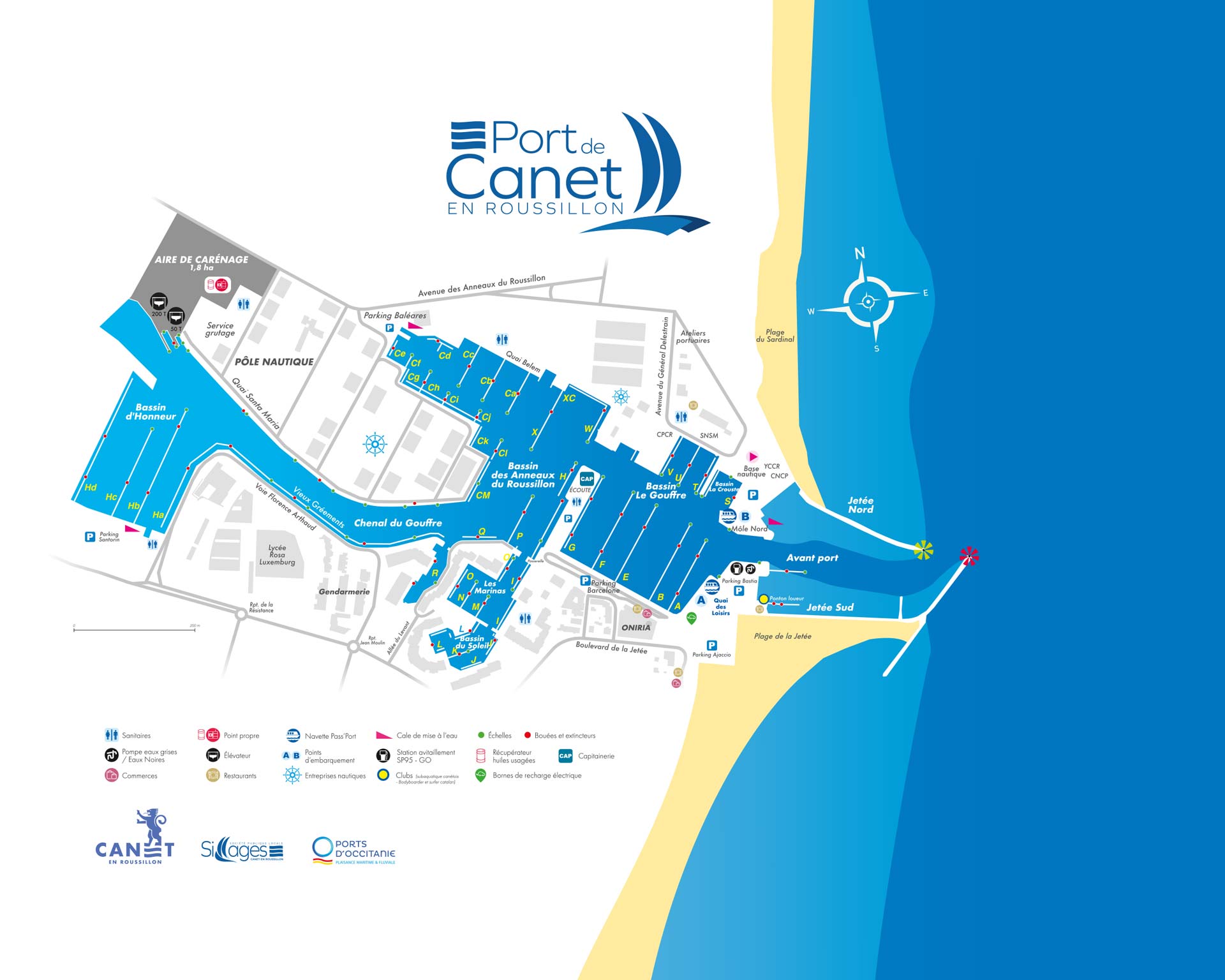plan du port de Canet