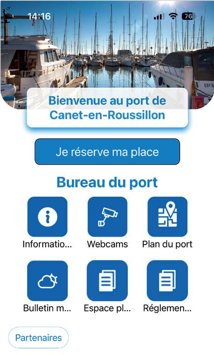 Appli mobile de port de Canet